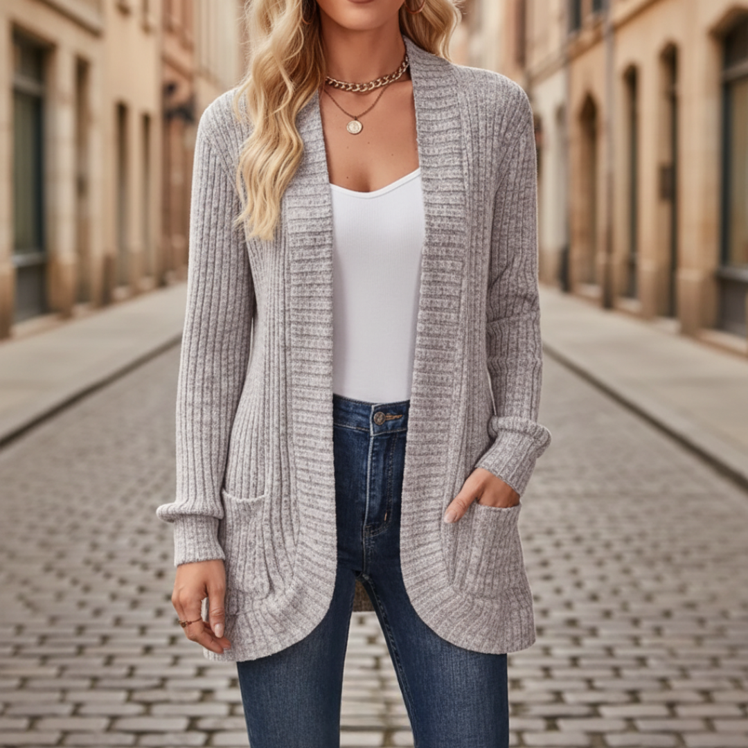 Cardigan Donna in Maglia con Tasche Disponibile