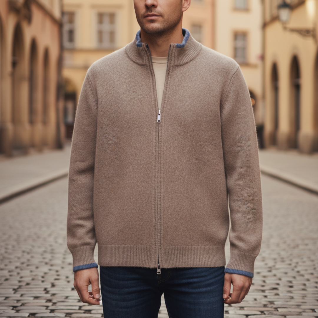 Maglione Uomo Invernale Con Zip