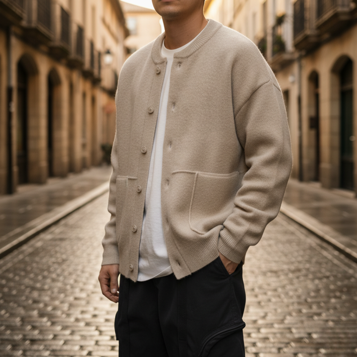 Cardigan uomo lana chiusura bottoni