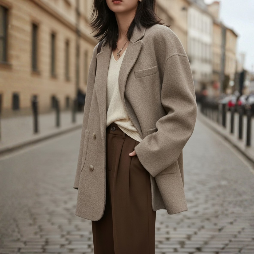 Giacca Donna Tessuto Caldo Collo Classico