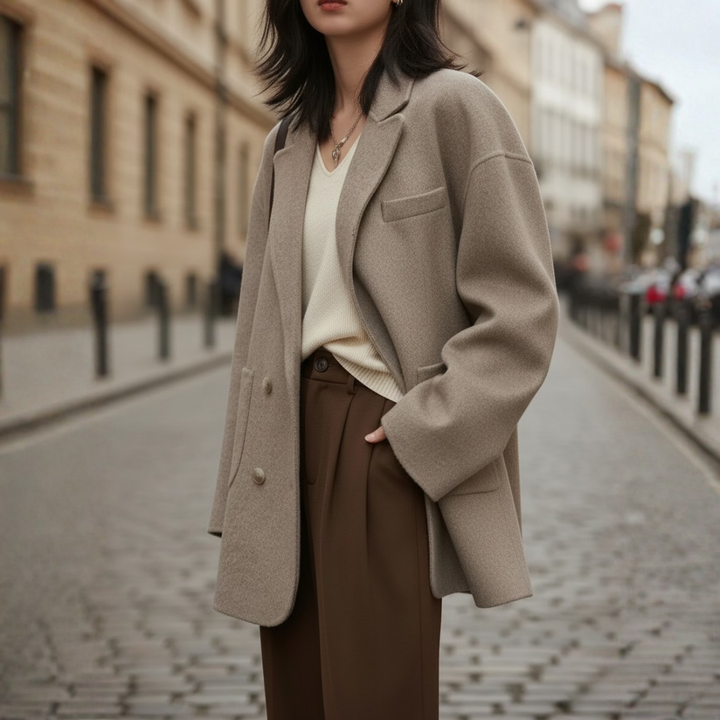Giacca Donna Tessuto Caldo Collo Classico