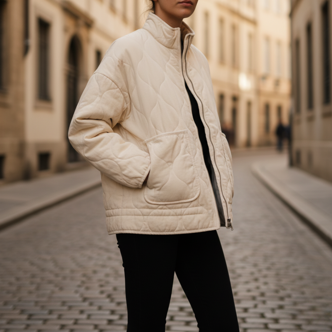 Giubbotto Donna Trapuntato Imbottito Collo Alto