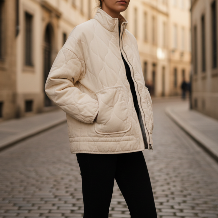 Giubbotto Donna Trapuntato Imbottito Collo Alto