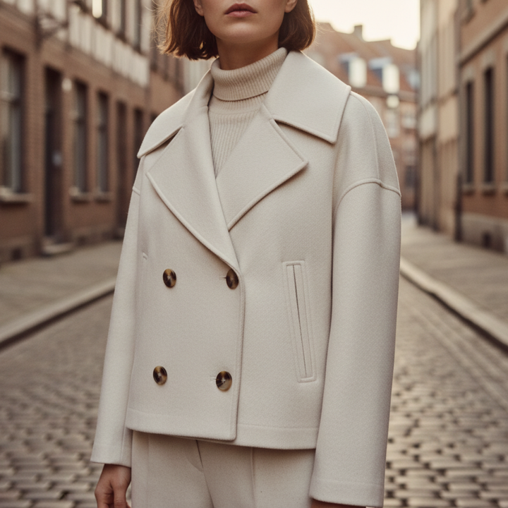 Giacca Corto Donna in Materiale Misto