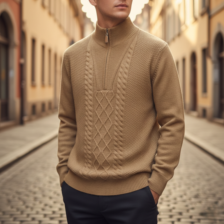 Maglione Uomo Mezza Zip