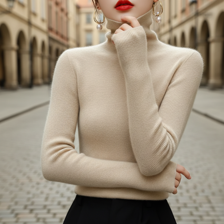 Maglione donna girocollo in materiale morbido