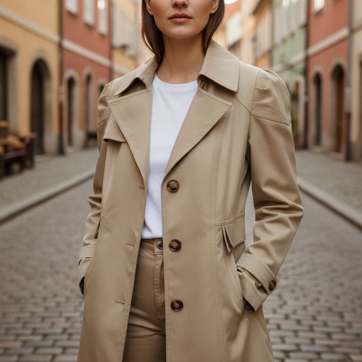 Trench Donna Con Bottoni