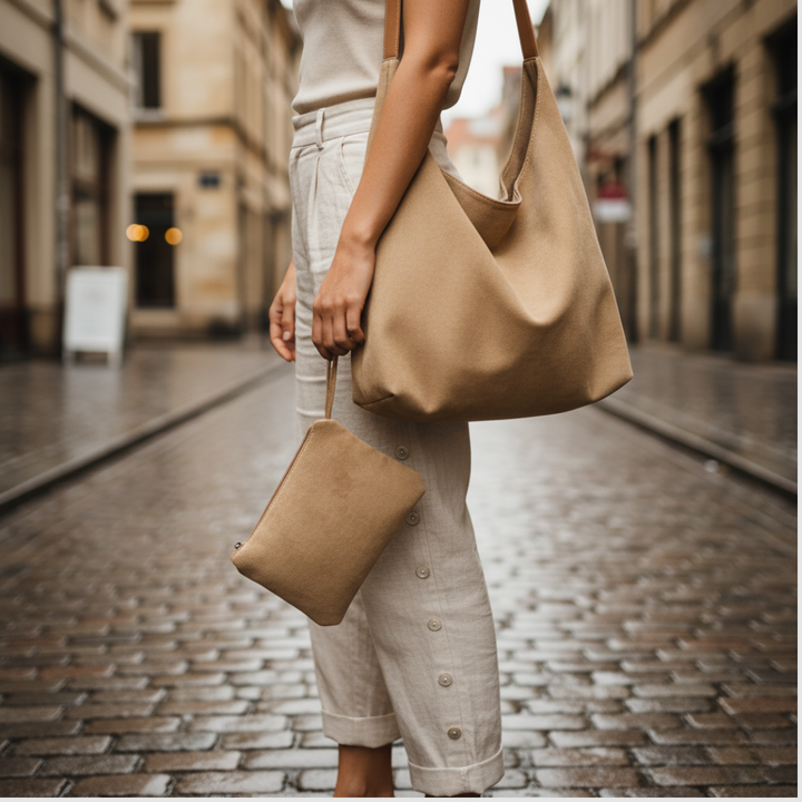 Borsa Donna con Manico e Pochette Abbinata