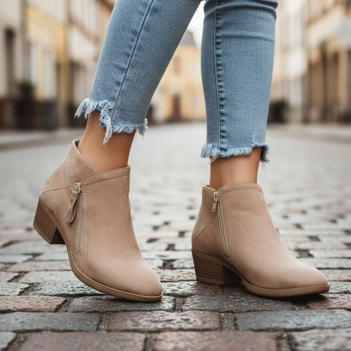 Stivaletti Donna Con Zip Tacco Comodo