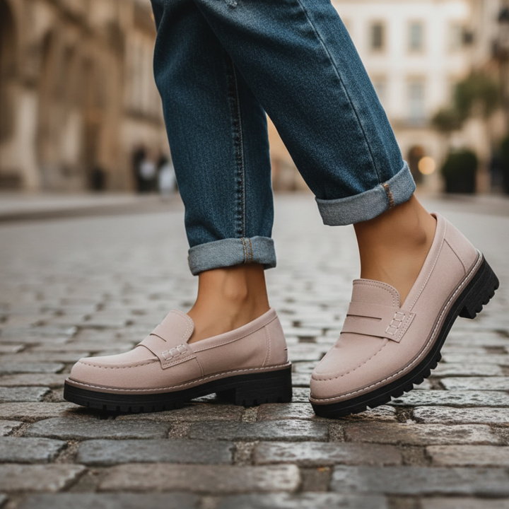 Scarpe Mocassini Donna Suola Spessa Materiale Comodo