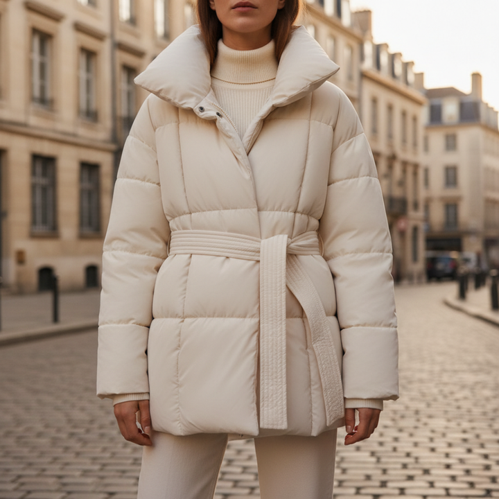 Giacca Donna Invernale Con Cintura e Fodera Interna