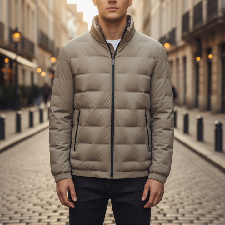 Giacca Piumino Uomo Poliestere Invernale Con Cerniera