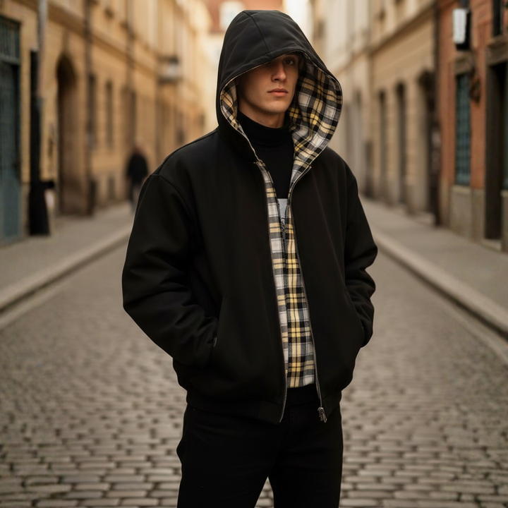 Felpa Unisex con Cappuccio con Interno Flanella