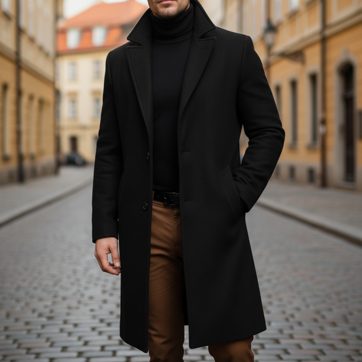 Cappotto uomo con tasche e bottoni