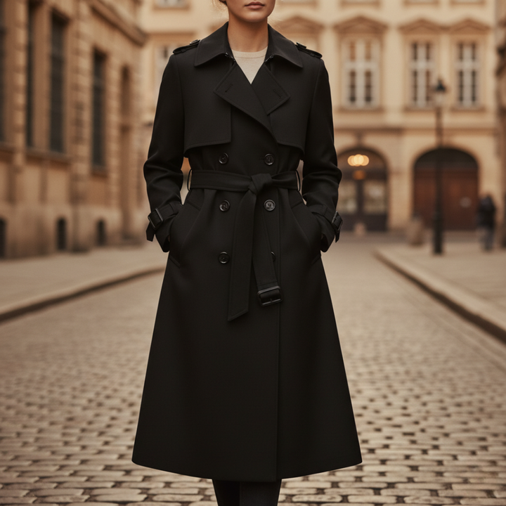 Trench Donna con Cintura Doppio Petto