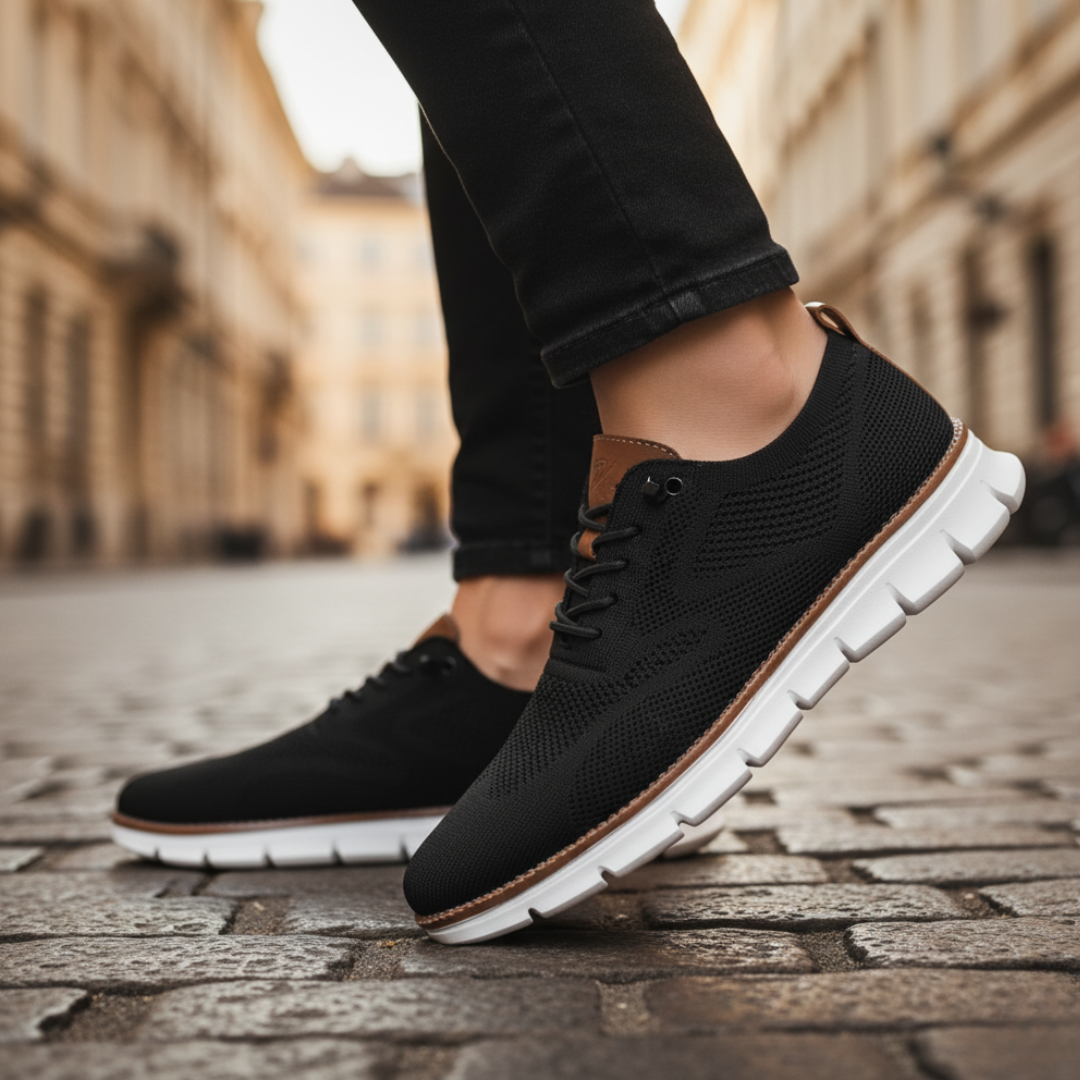 Scarpe Uomo Sportive in Mesh Traspirante con Suola in Gomma