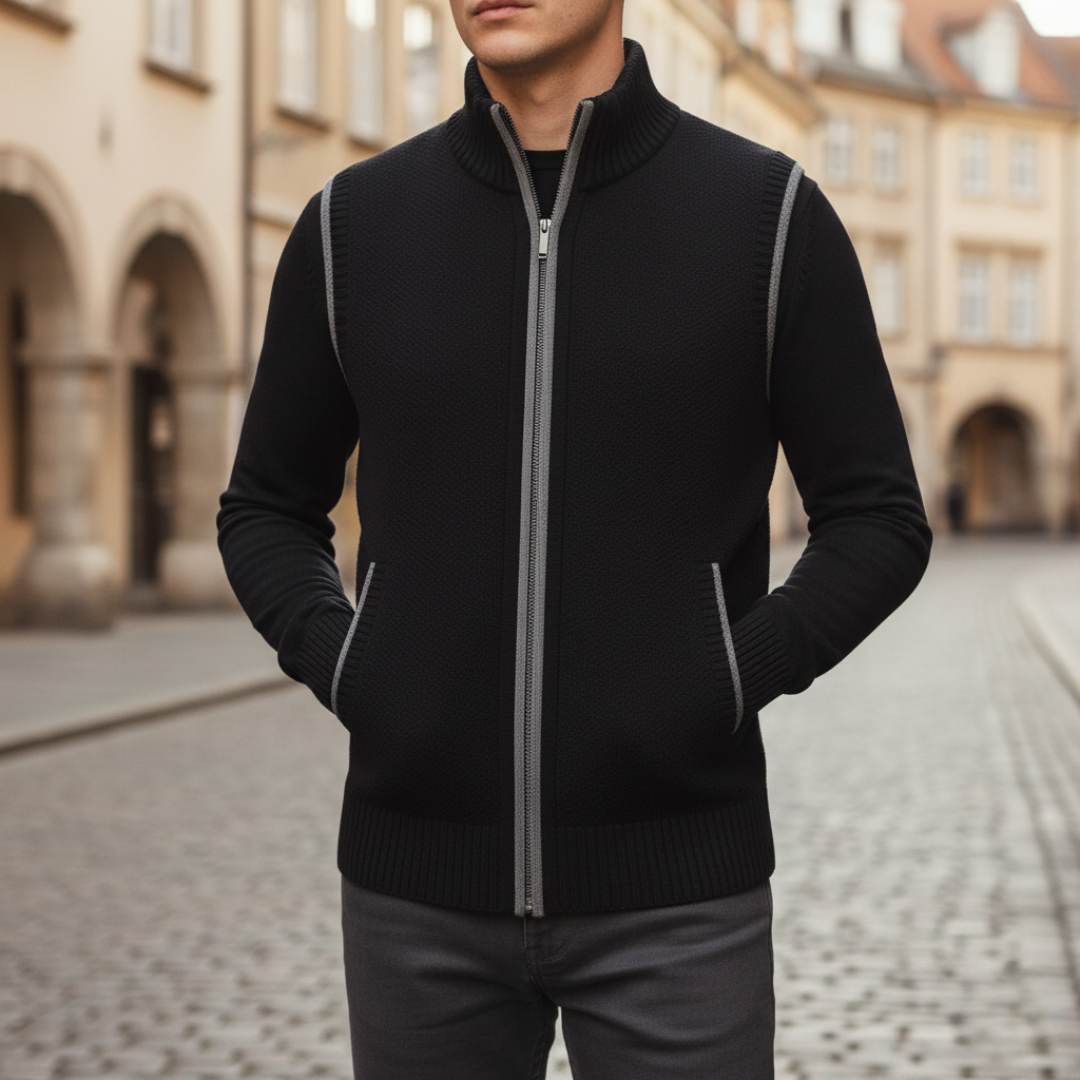 Gilet Uomo Casual Con Zip