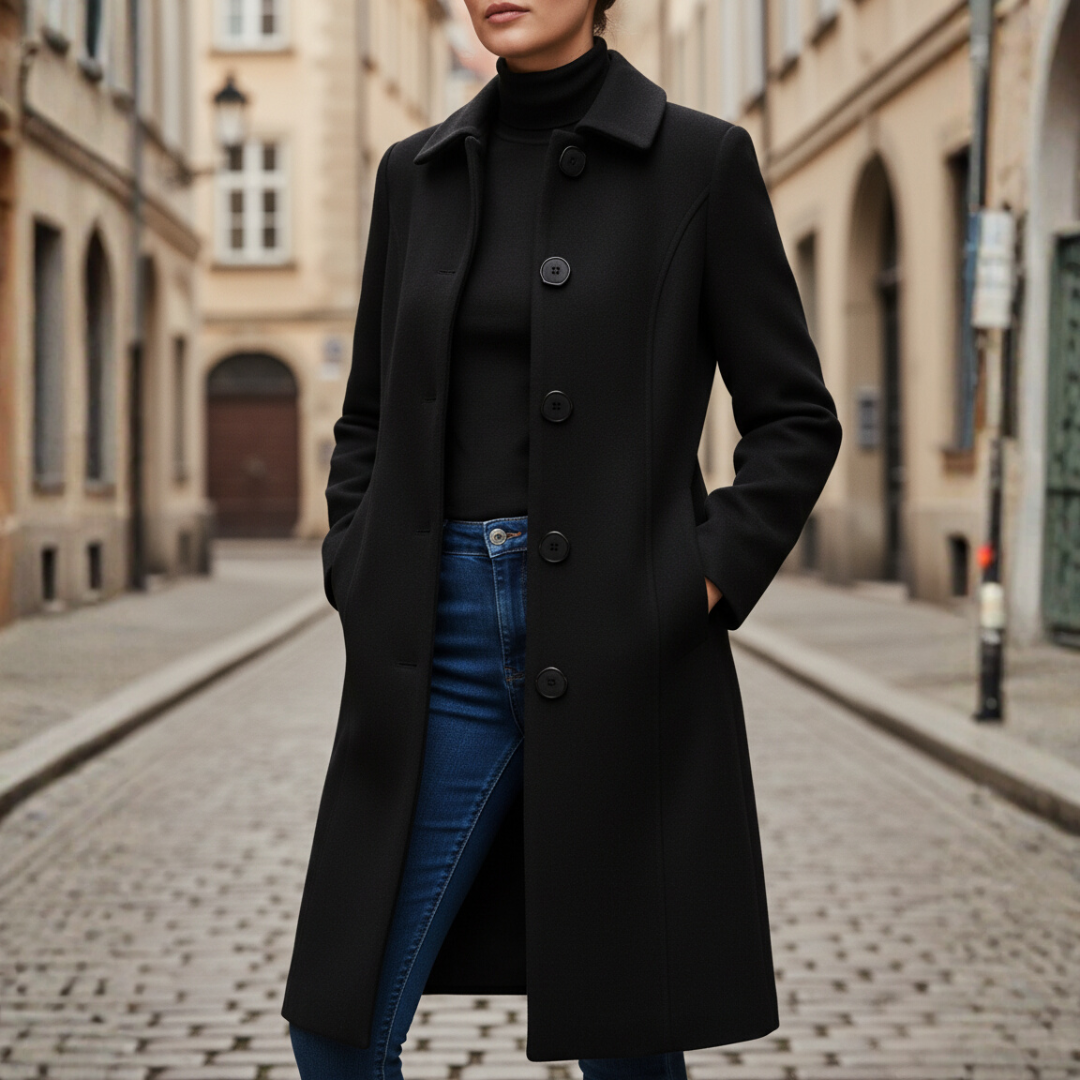 Cappotto Donna con Bottoni per l'Inverno
