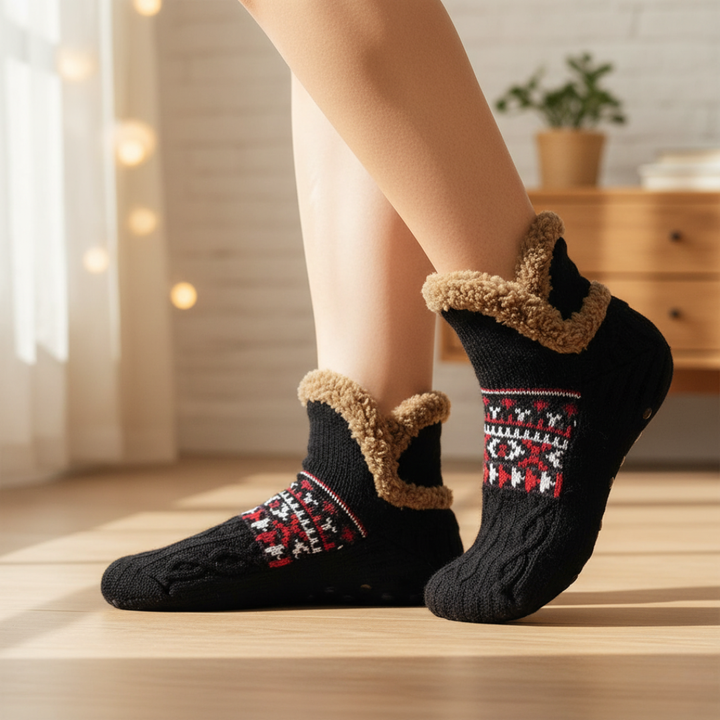 Unisex Knitted Socks with Fur