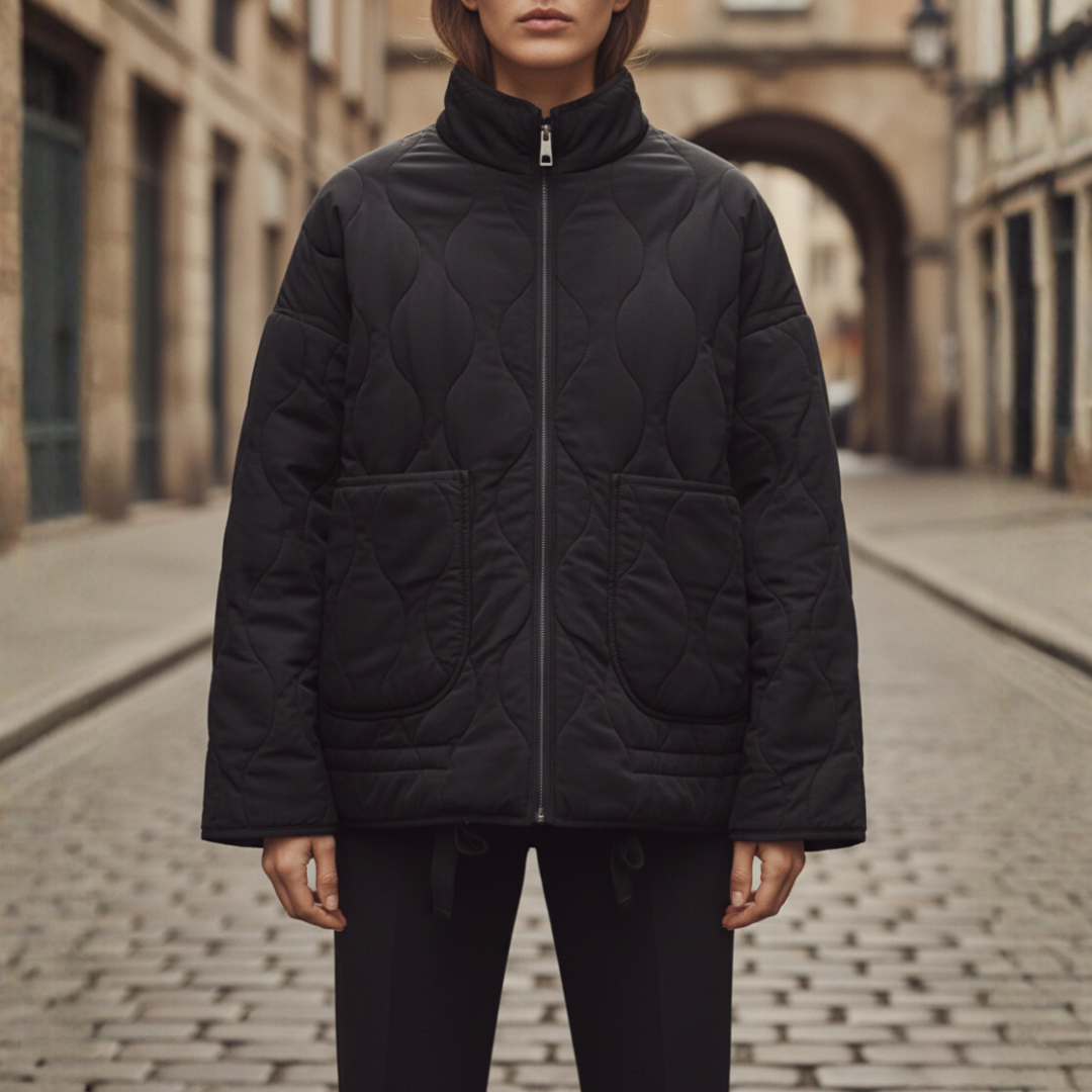 Giubbotto Donna Trapuntato Imbottito Collo Alto