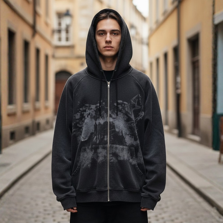 Felpa Unisex con Cappuccio con Interno Flanella