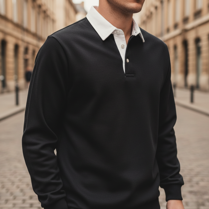 Felpa Uomo Polo Tessuto Morbido