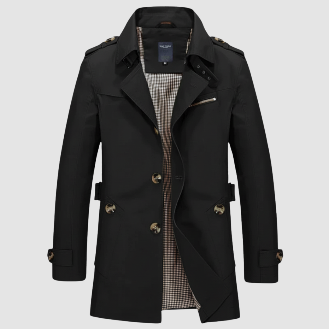 Trench Cappotto Uomo Casual Medio Lungo