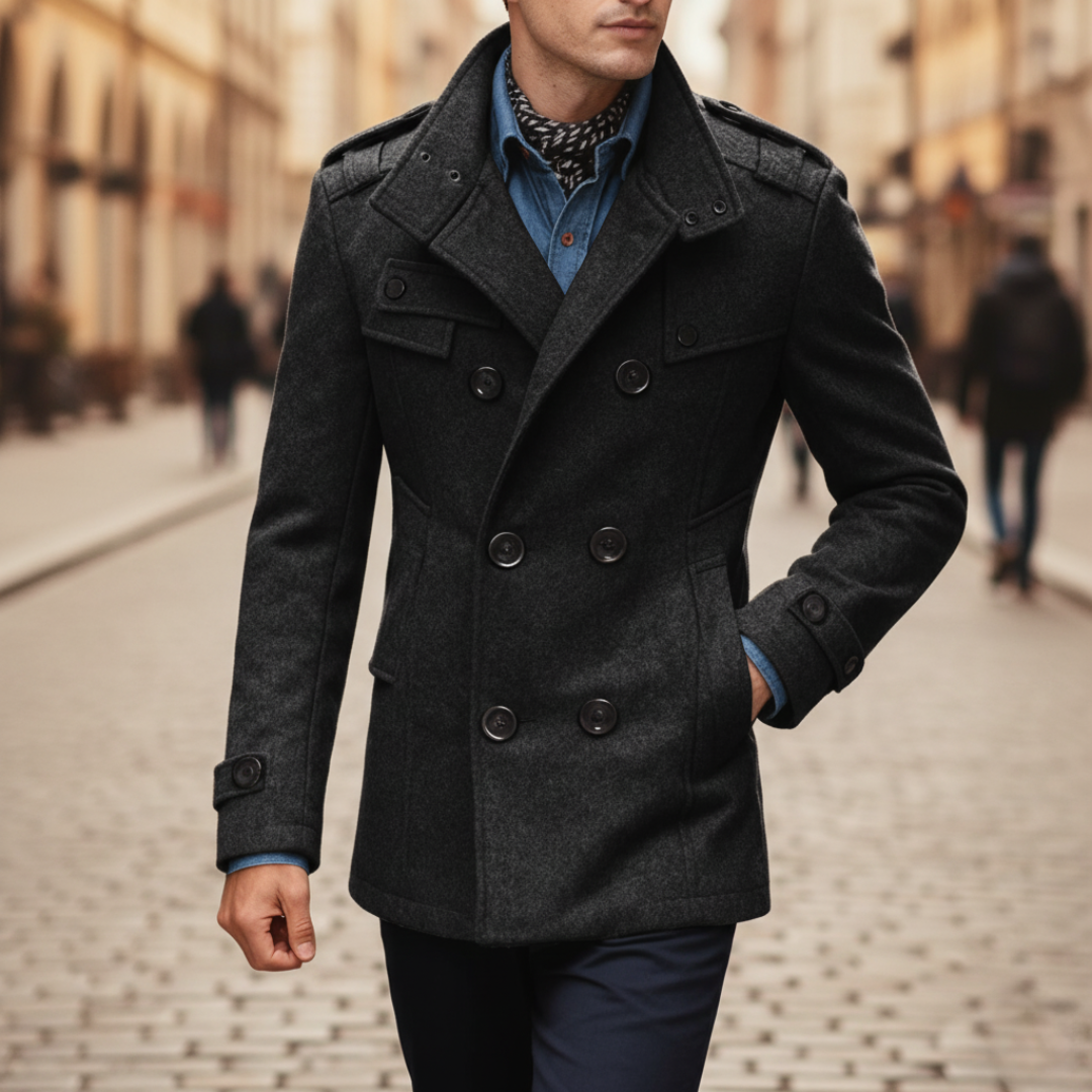 Cappotto Uomo Doppiopetto in con Bottoni