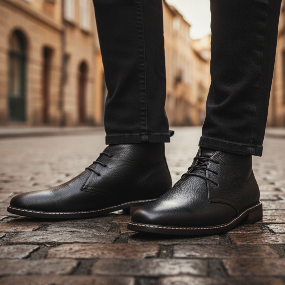 Stivali Uomo Chukka in Pelle Sintetica Casual Elegante