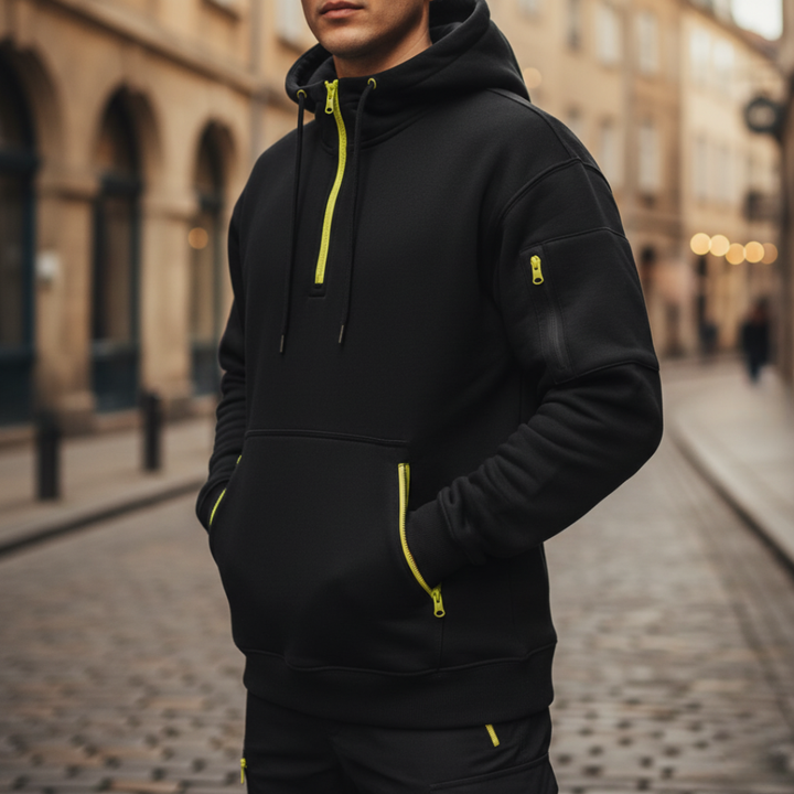 Felpa con Cappuccio da Uomo con Cerniera