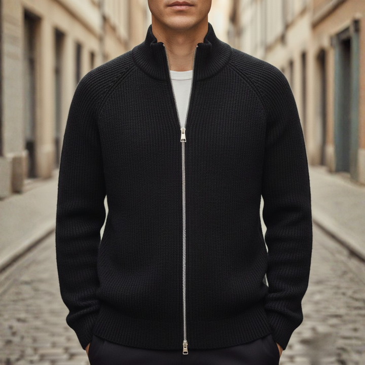 Men's Cardigan in Soft Yarn with Full Zip