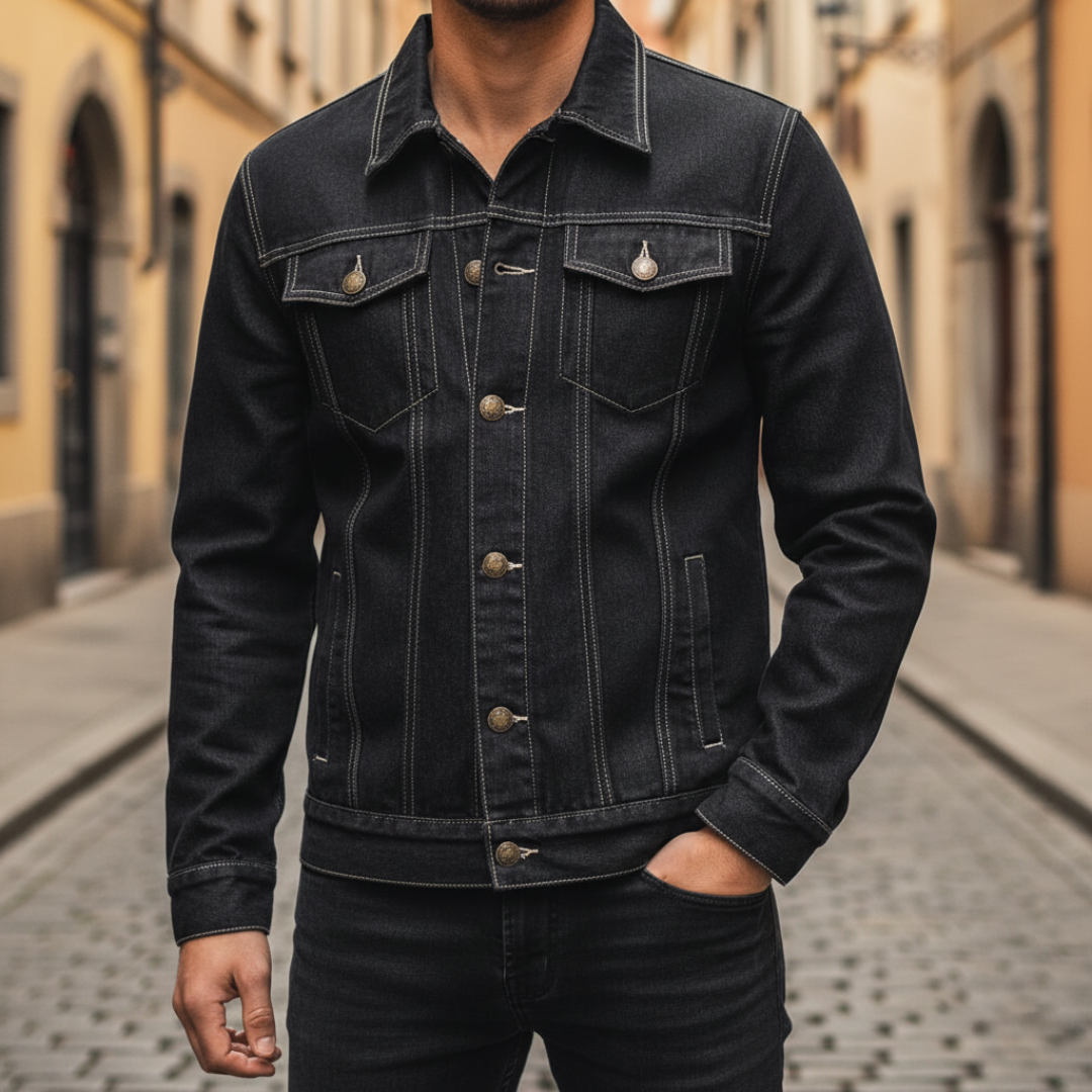 Giacca Uomo Denim Resistente