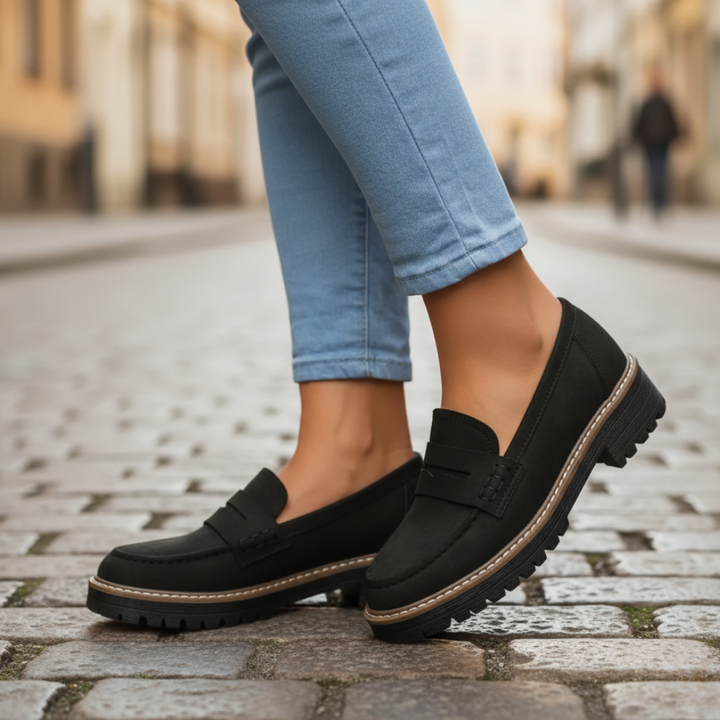 Scarpe Mocassini Donna Suola Spessa Materiale Comodo