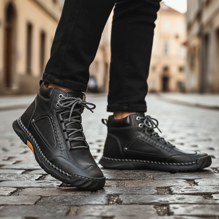 Scarpe Uomo in Ecopelle con Suola in Gomma