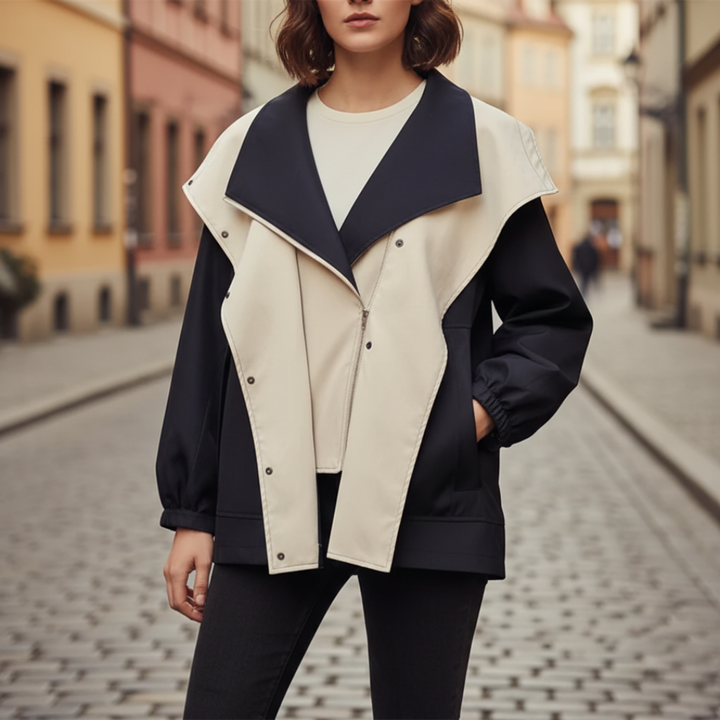 Giacca Donna con Collo Alto e Zip