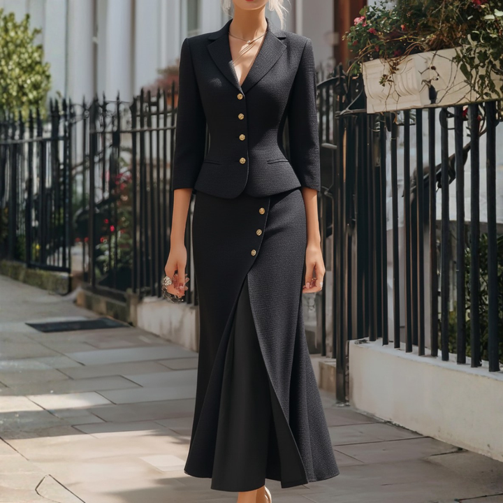 Set Donna Giacca e Gonna in Tessuto Strutturato