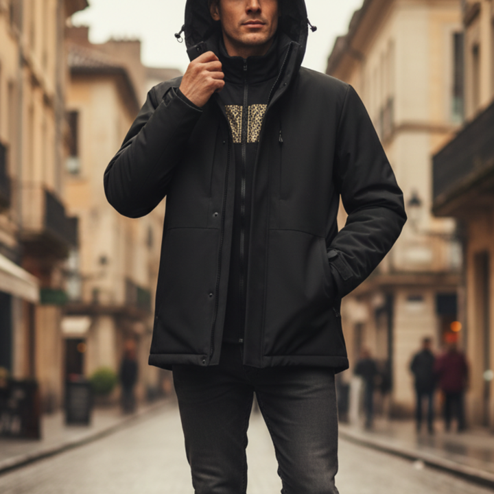 Giacca Uomo Impermeabile con Cappuccio