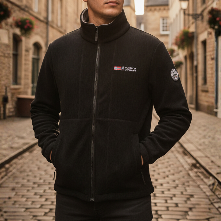 Giacca Fleece Uomo con Zip e Collo Alto Disponibil