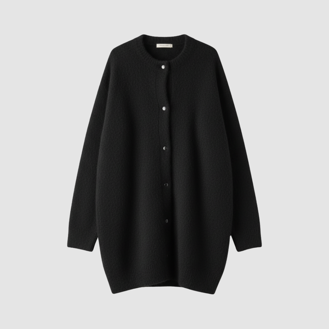 Cardigan lungo da donna in maglia