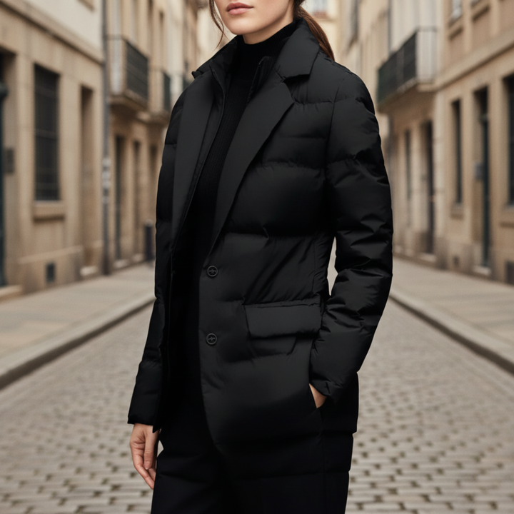 Giacca Piumino Donna in Nylon Collo Alto