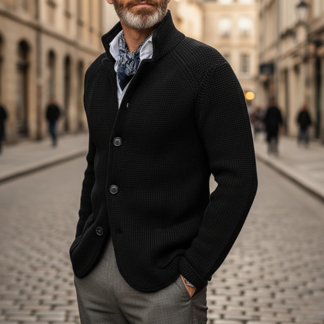 Cardigan Uomo Invernale Maglione Con Bottoni