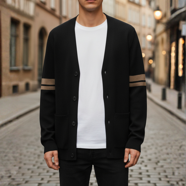 Cardigan Uomo con Strisce – Giacca Invernale Elegante