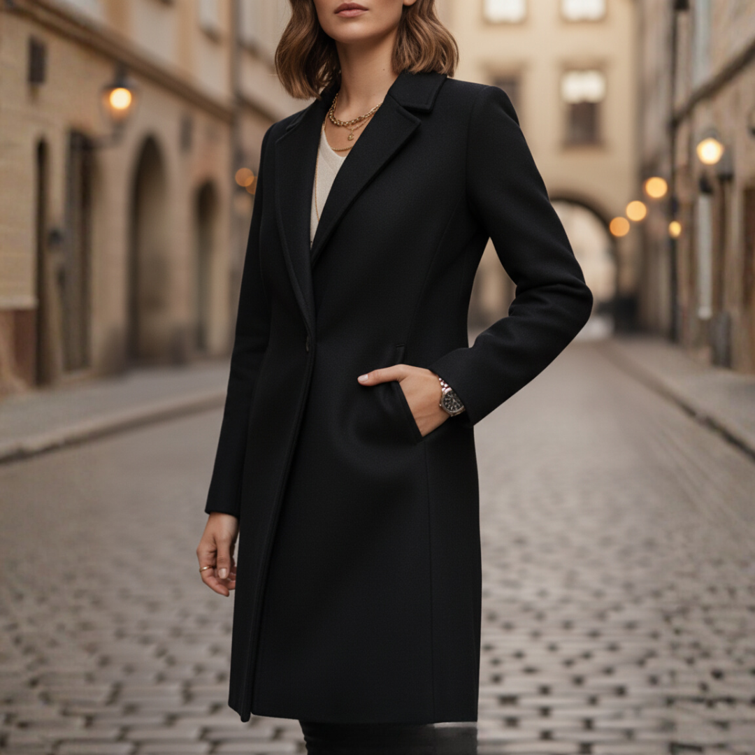 Cappotto Donna Lungo Elegante Tessuto