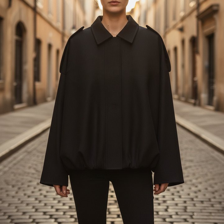 Giacca Donna Oversize Elegante in Tessuto Misto