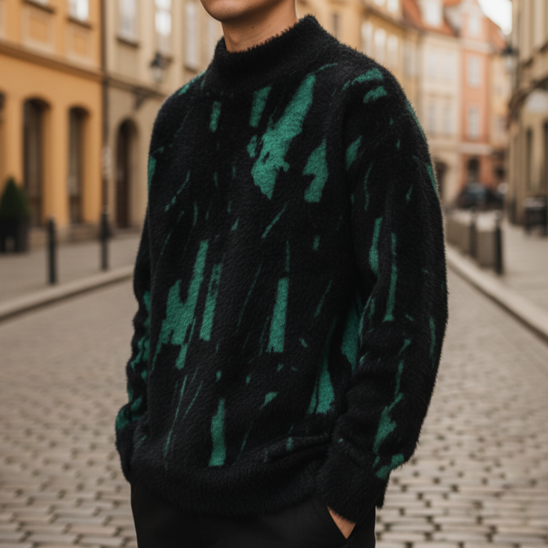 Maglione da uomo con collo alto