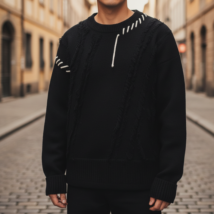 Maglione da uomo con frange