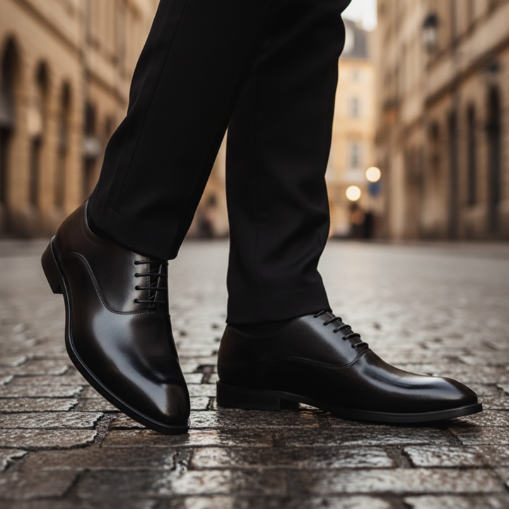 Scarpe Uomo Eleganti in Pelle con Lacci