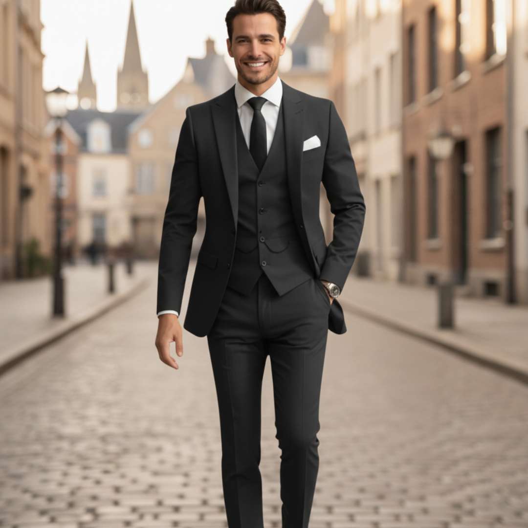 Completo Uomo Giacca Pantaloni Slim Fit