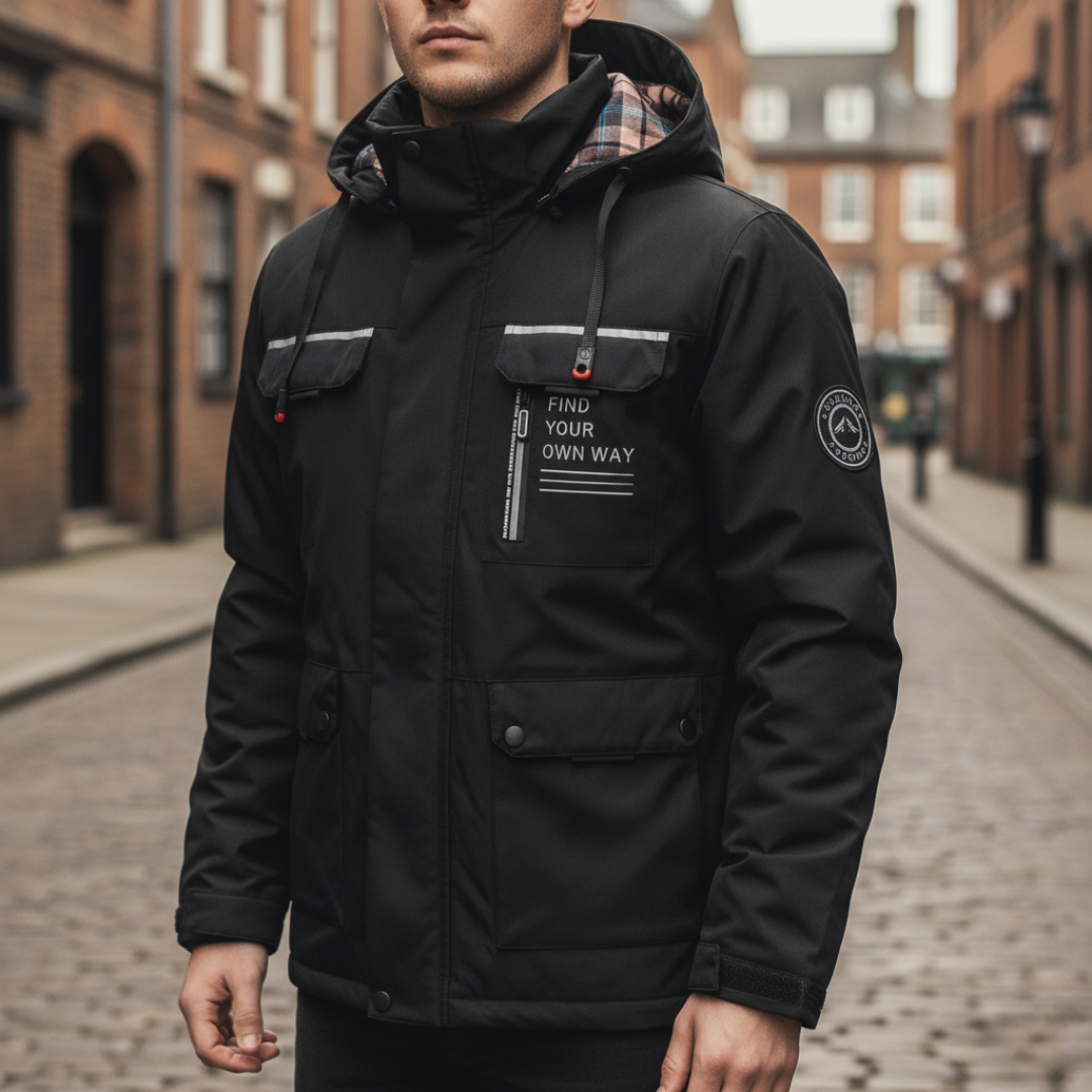 Giacca Uomo Impermeabile con Cappuccio