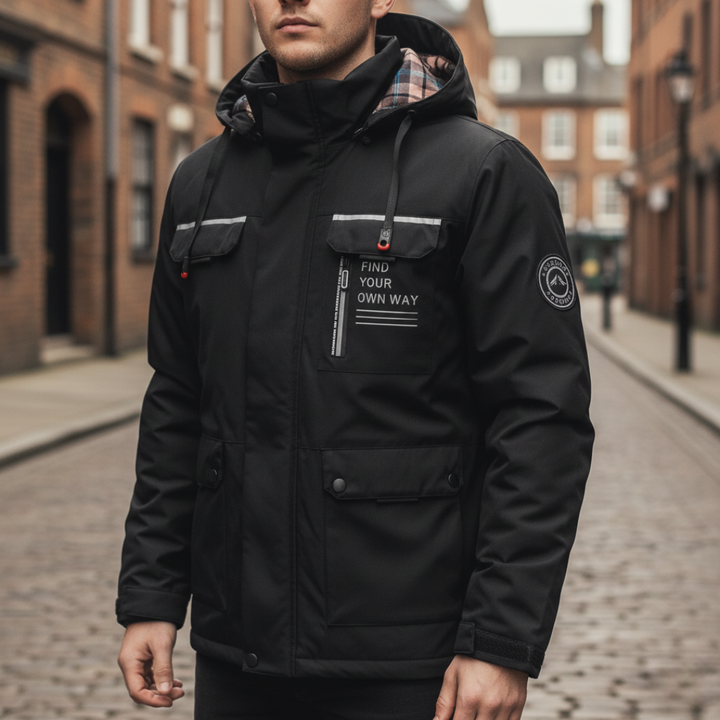 Giacca Uomo Impermeabile con Cappuccio